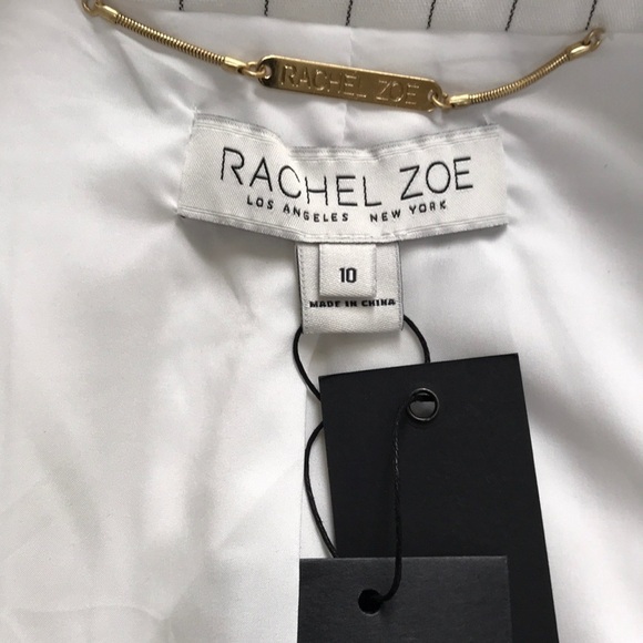 NWT! RACHEL ZOE Size 10 Ecru/Black striped Blazer - Picture 5 of 8